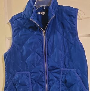 Blue quilted vest